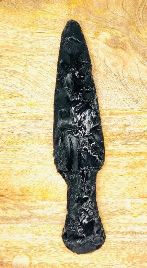 Black Obsidian Sheen Athame Carved Knife - Dagger For Ceremonies, Rituals and Magick Spellcasting